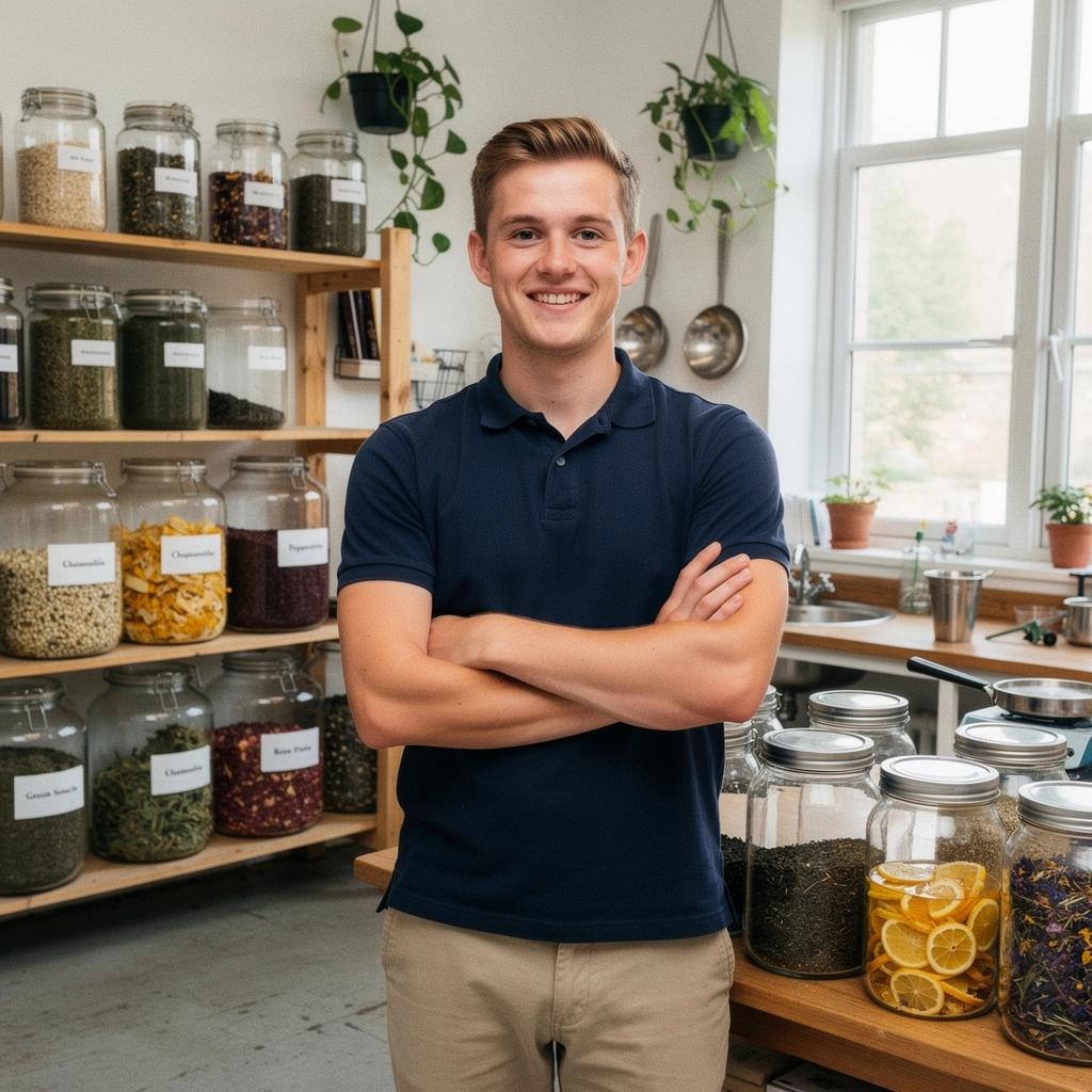 Žalios pušies žievės arbatos ingredientai, įdėti į stiklinius indus.